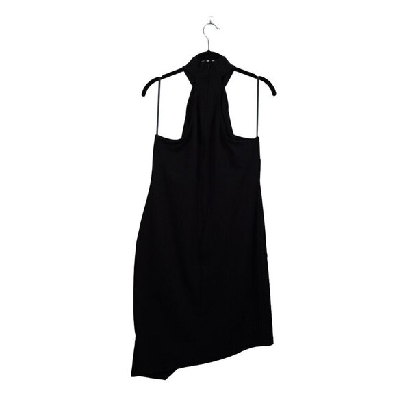 EUC Nasty Gal Asymmetrical Black Bodycon Dress SZ XL Y2K Retro Grunge - Picture 3 of 7